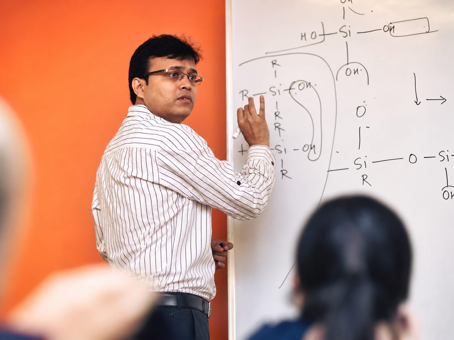 Founder teaching chemistry at The NewTown Classes