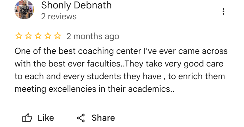 Google review by Shonly Debnath