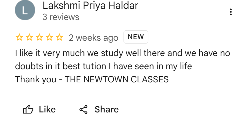Google review by Lakshmi Priya Haldar